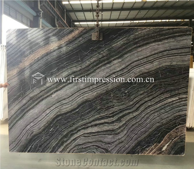 China Silver Wave Black Wooden Vein for Walling
