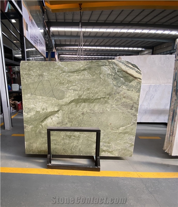 China Verde Pavone Marble Slab