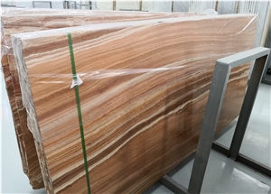 China Wooden Yellow Marble Slab