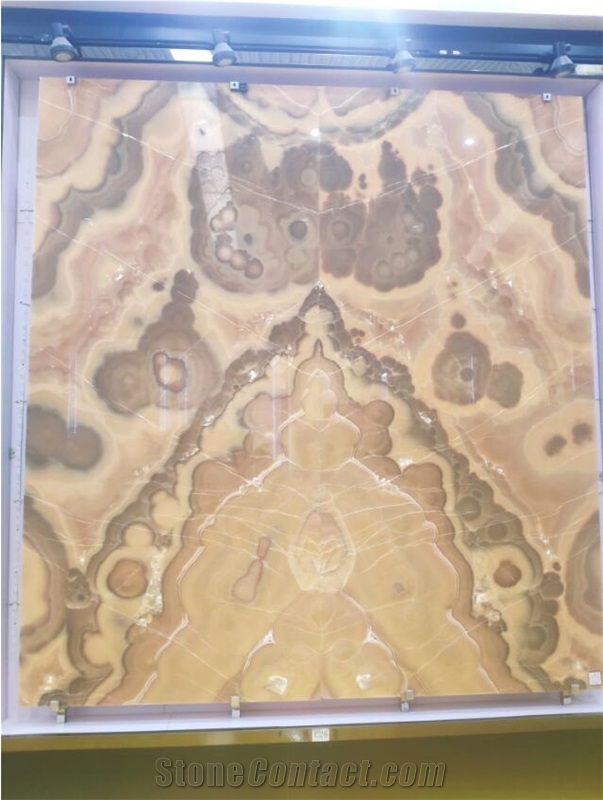 China Yellow Gold Jade Agate Onyx Wall Tile Panels