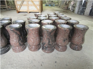 Chinese Cheap Granite Memorial Vases