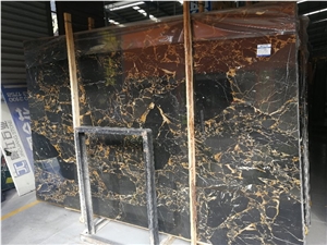 Chinese Classic Black and Gold Marble