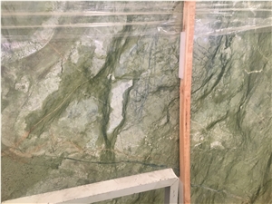 Chinese Polished Verde Ming Marble Slab and Tile