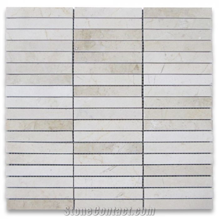 Crema Marfil 58x4 Rectangular Stacked Mosaic Tile
