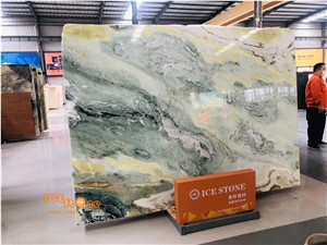 Dreaming Green Bookmatched Slabs