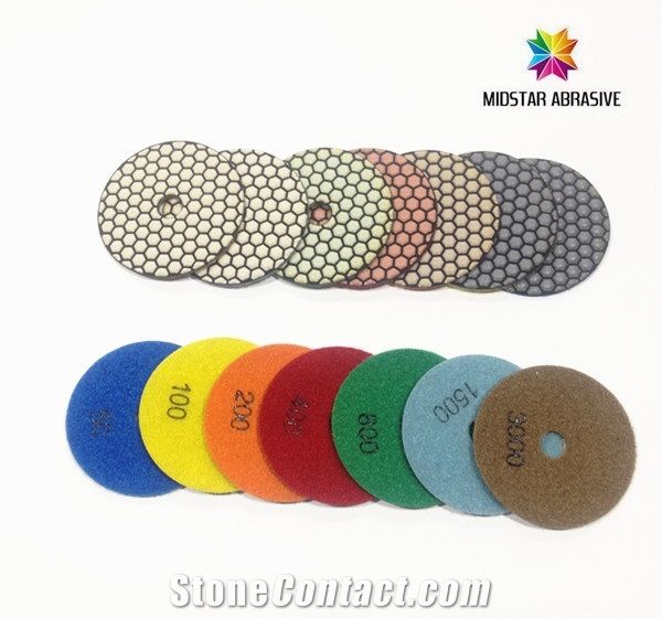 Dry Polishing Pads for Marble Granite Concrete