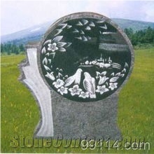 Engraved Round Monument Of Granite Manufacture