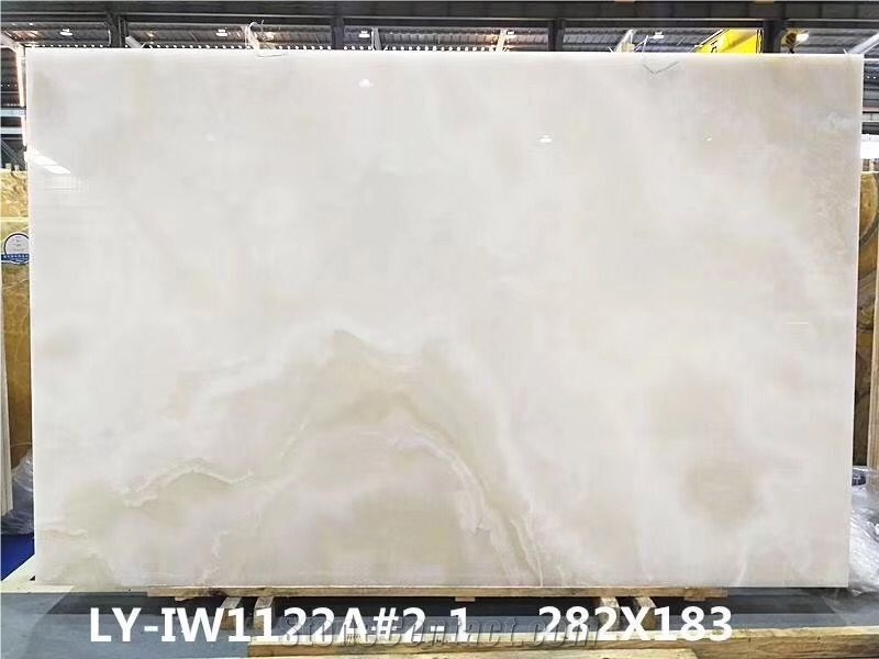 Factory Wholesale Polished Snow White Onyx Slabs