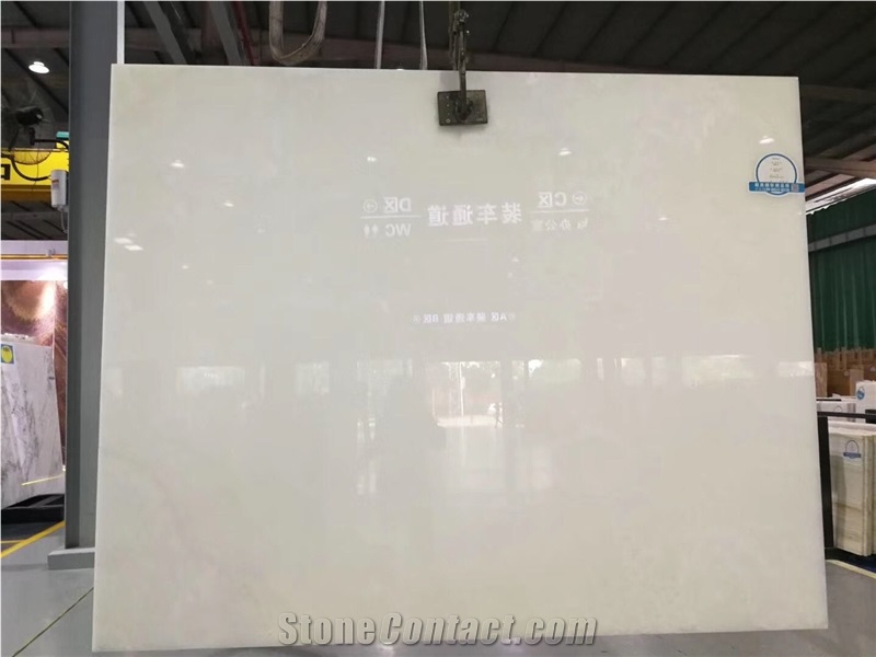 Factory Wholesale Polished Snow White Onyx Slabs