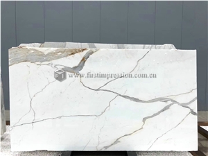 Famous Italy Statuario Venato White Marble Slabs