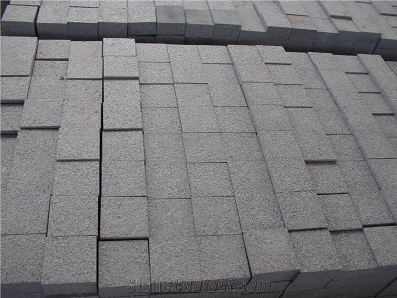 Flamed G654 Granite Pavements Cobble Pavers
