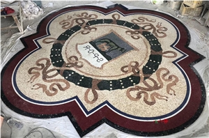 Floor Mosaic Marble Decorative Medallion Pattern