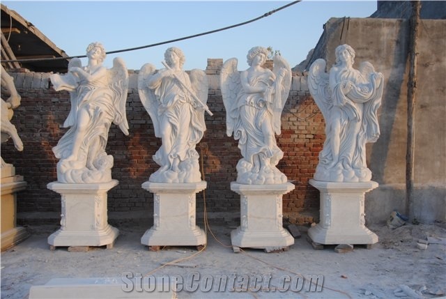 Four Season Statue White Marble Human Sculpture