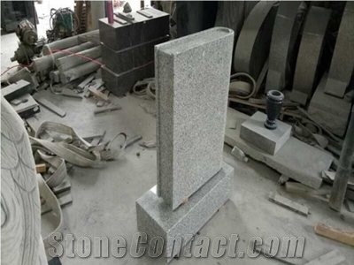 G603 Granite Book Shaped Slant Monument Markers