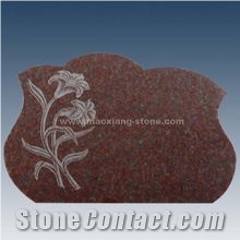Gaoliang Red Granite Tombstone Monument Heads