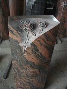 Germany Olive Granite Tombstone Headstone Design