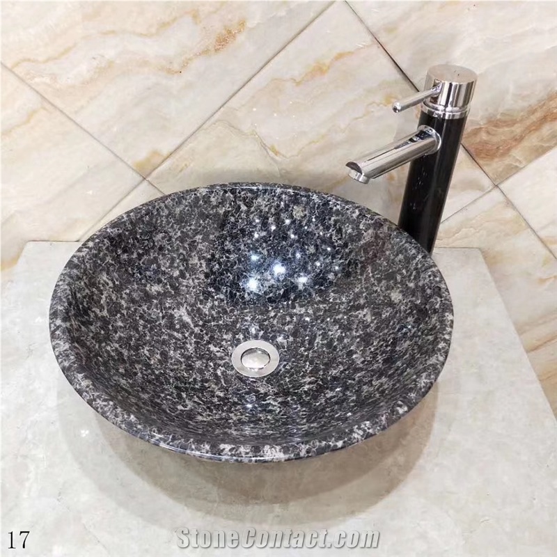Granite Round Basin Natural Stone Sink Wash Basin