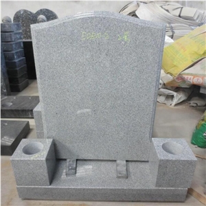 Granite Uprights Tombstone with Funeral Vases