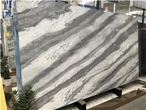 Greece White Marble Slabs with Grey Veins