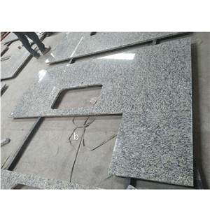 Grey Kitchen Island Granite Countertop