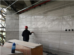 Grey Wood Grain Marble Tiles for Wall and Floor