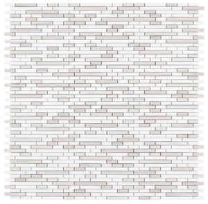 Haisa Grey Stack 12x12 Shower Walls Panel Mosaic Tiles