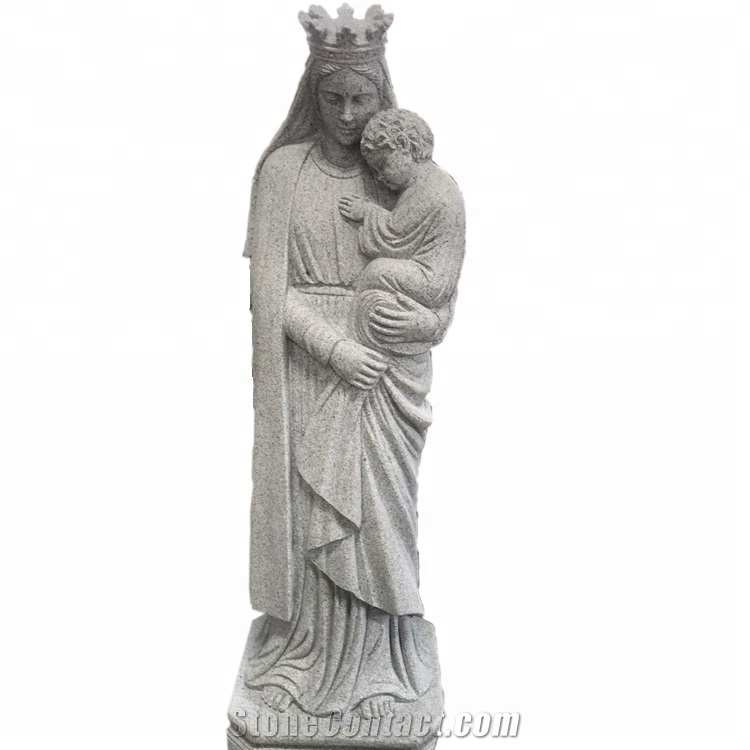 Hand Carve Granite Blessed Virgin Mary Statue