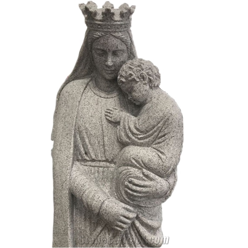 Hand Carve Granite Mother Mary Statue