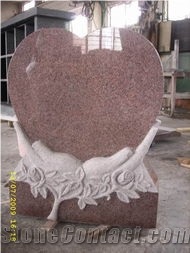 Hear Shape Gaoliang Red Tombstone Monument