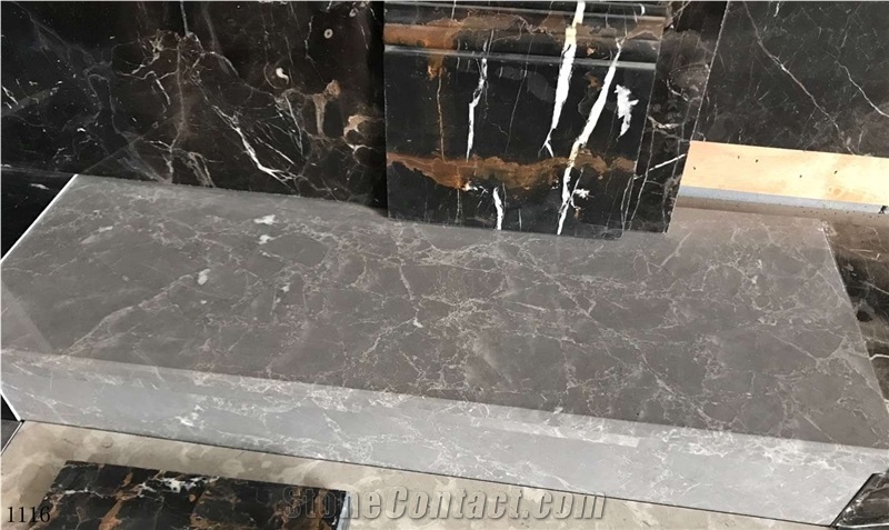 Hermes Gray Marble Stone Interior Step and Stair