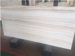 High Polished White Straight Vein Onyx Stone Slabs