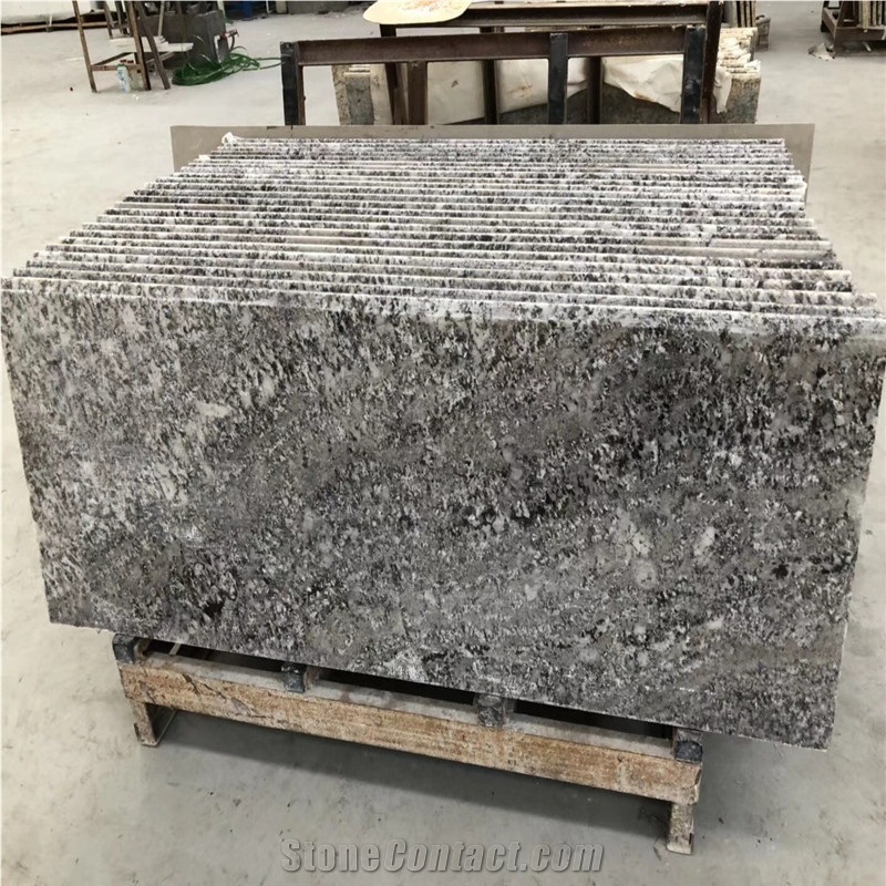 Ice Elegant Silver Brown Granite Custom Slab