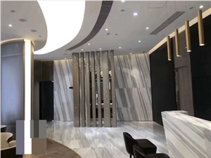 Italy White with Veins Marble Slab for Interior