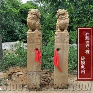 Landscaping Carving Bollards Stone Hitching Posts