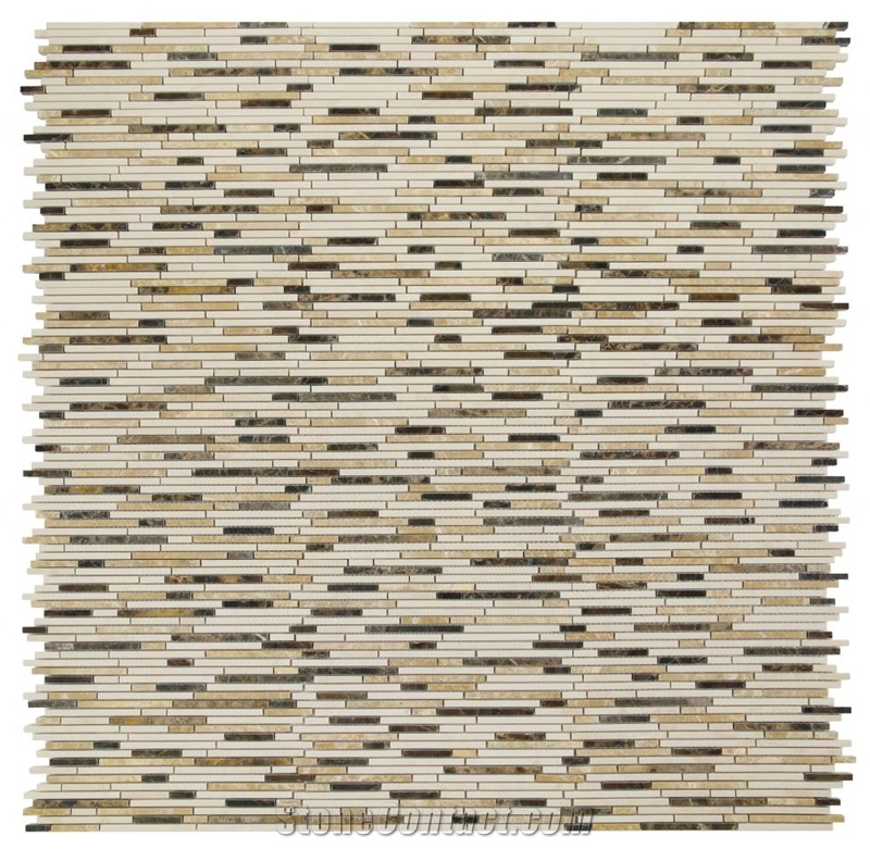 Luxor 11.75x12 Crema Marfil &Emperador Marble Tile