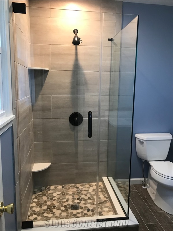 Marble Effect Corner Shower Shelf Wall Accessory
