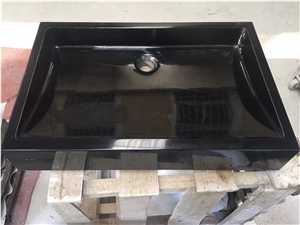 Marquina Black Marble Washbasin Kitchen Sinks