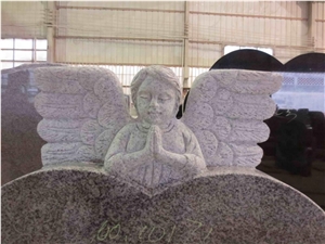Memorial with Baby Angel Granite Tombstone