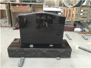 Modern Black Granite Simple Tombstone