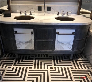Mosaic Design Bathroom Wall Waterjet Floor Tiles