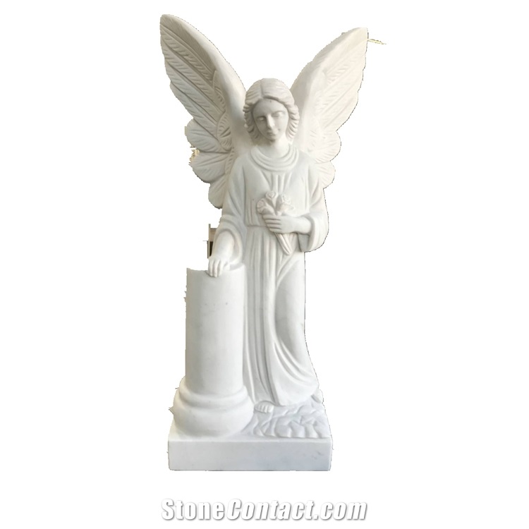 Natural Marble Sculpture Cemetery Statue