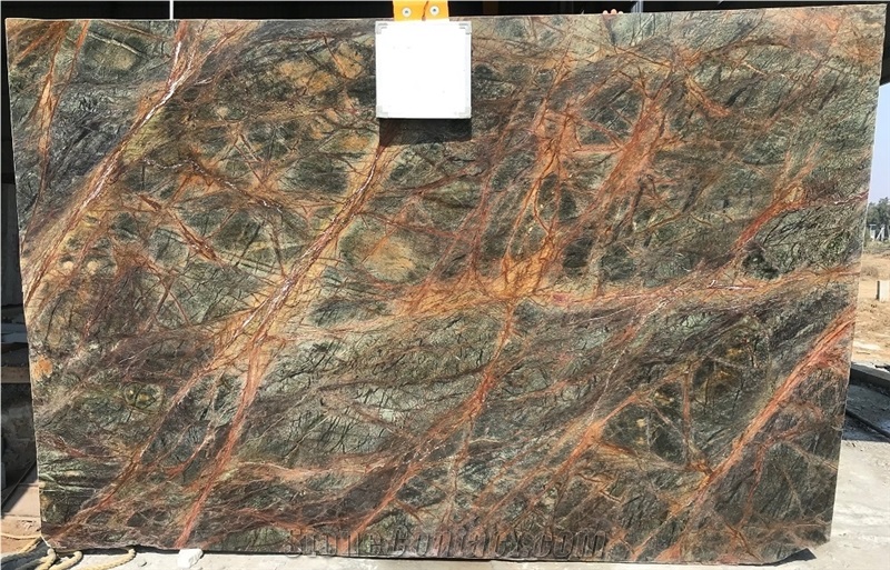 Natural Rain-Forest Green Marble Slabs for Wall