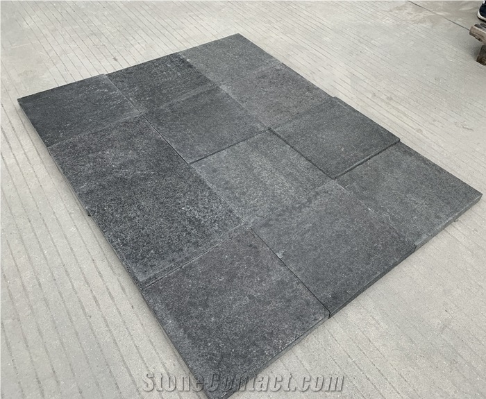 New G684 Paven Black Flamed Basalt Tiles