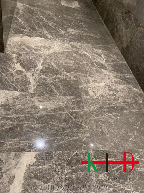 New Hermes Ash Slabs,Grey Marble Tiles for Stairs