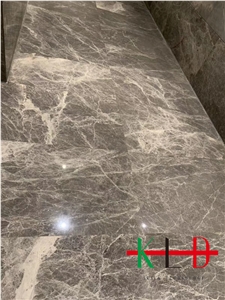 New Hermes Ash Slabs,Grey Marble Tiles for Stairs