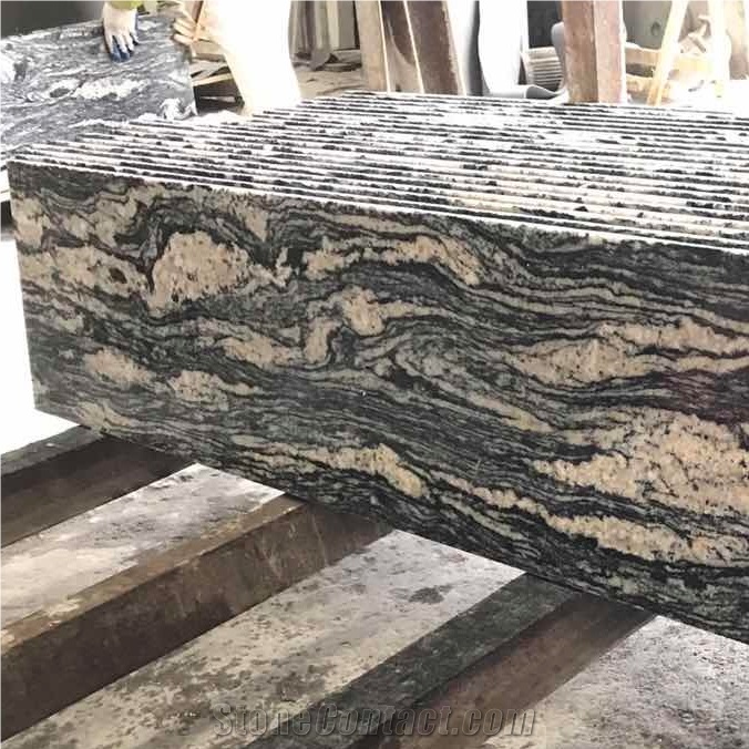 New Style Juparana Granite Half Bullnose Steps