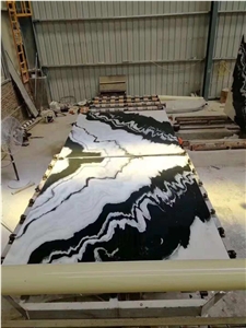 Panda White Marble Beauty Book Match Slab