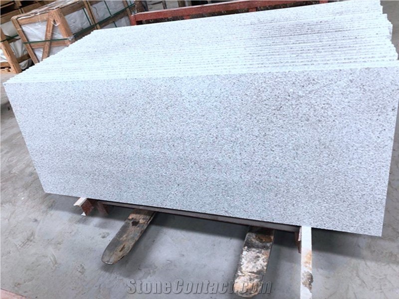 Pearl White Granite Flamed Floor Covering Slabs