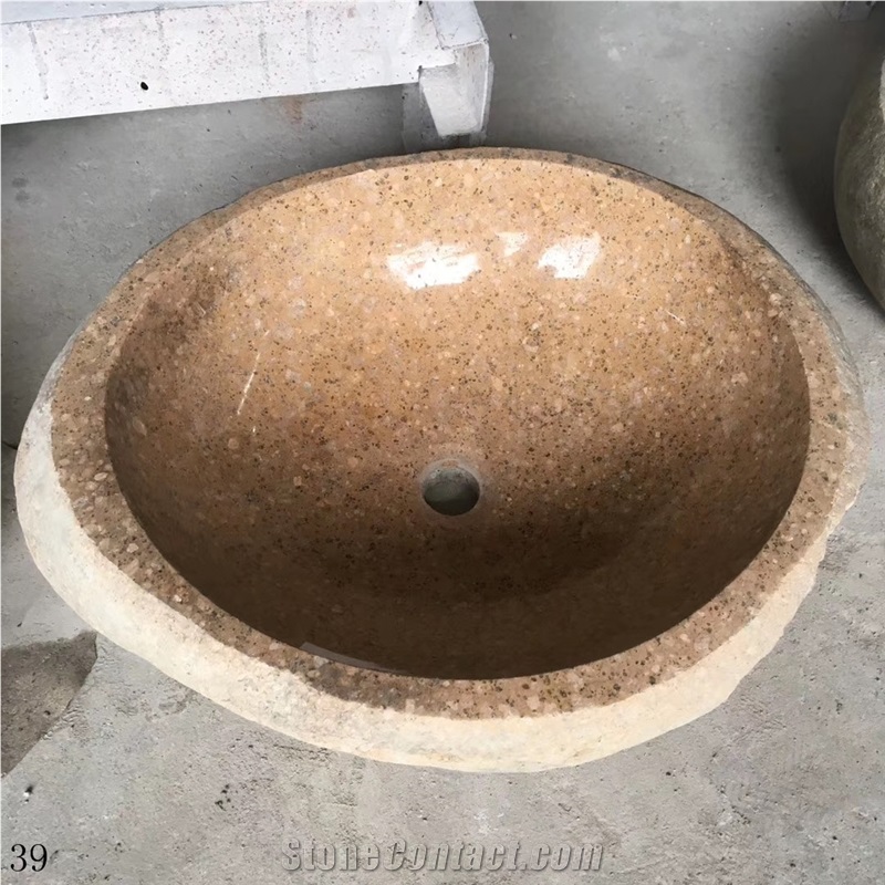 Pebble Basin Natural Stone Sink Irreguar Sink