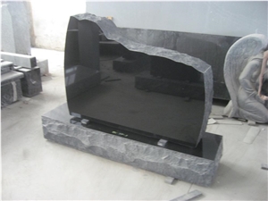 Polished American Style Black Granite Headstones